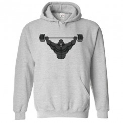 Gorilla Weight Lifting Classic Unisex Kids and Adults Pullover Hoodie							 									 									